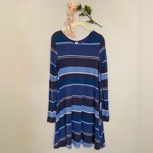 Striped dress | blue dress | casual dress | lounge